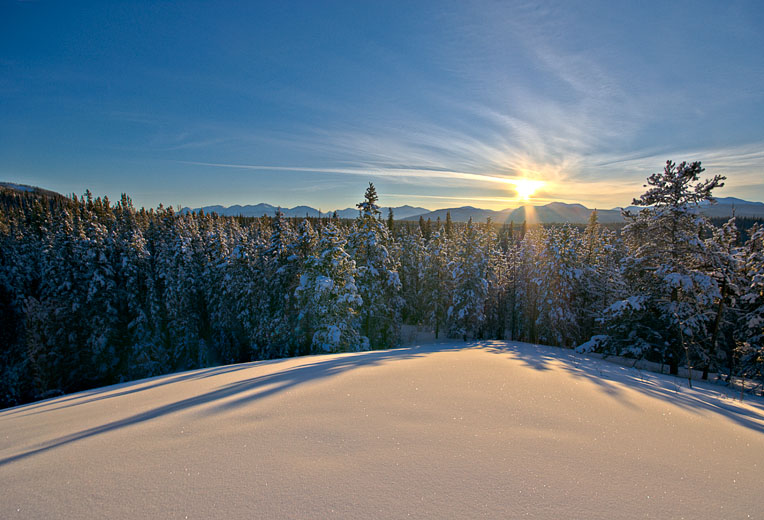 HDR image of snowy scene